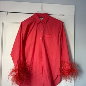 J. Crew Coral Button-Up Shirt